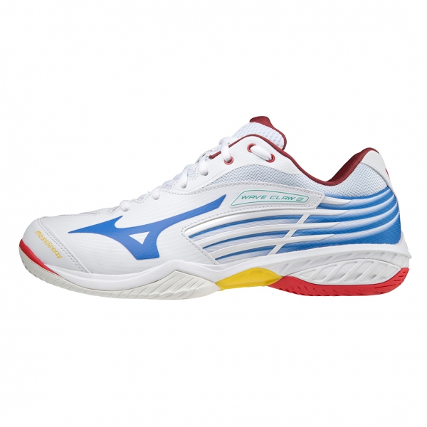 Giày Cầu Lông Mizuno Wave Claw 2 - Trắng Xanh Chính Hãng